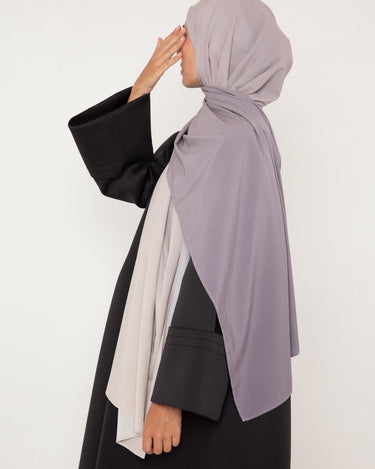 Hijab Dégradé Brume Argentée - Entre Minimalisme Raffiné et Modernité - Mimi Kiseki