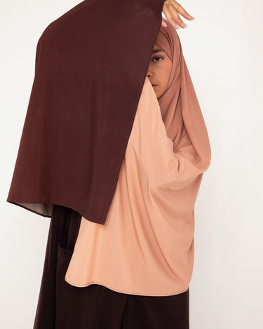 Hijab Dégradé Cannelle Corsée - Chaleur & Caractère dans un Dégradé Unique - Mimi Kiseki