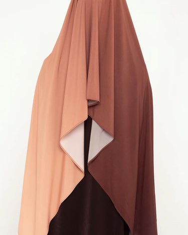 Hijab Dégradé Cannelle Corsée - Chaleur & Caractère dans un Dégradé Unique - Mimi Kiseki