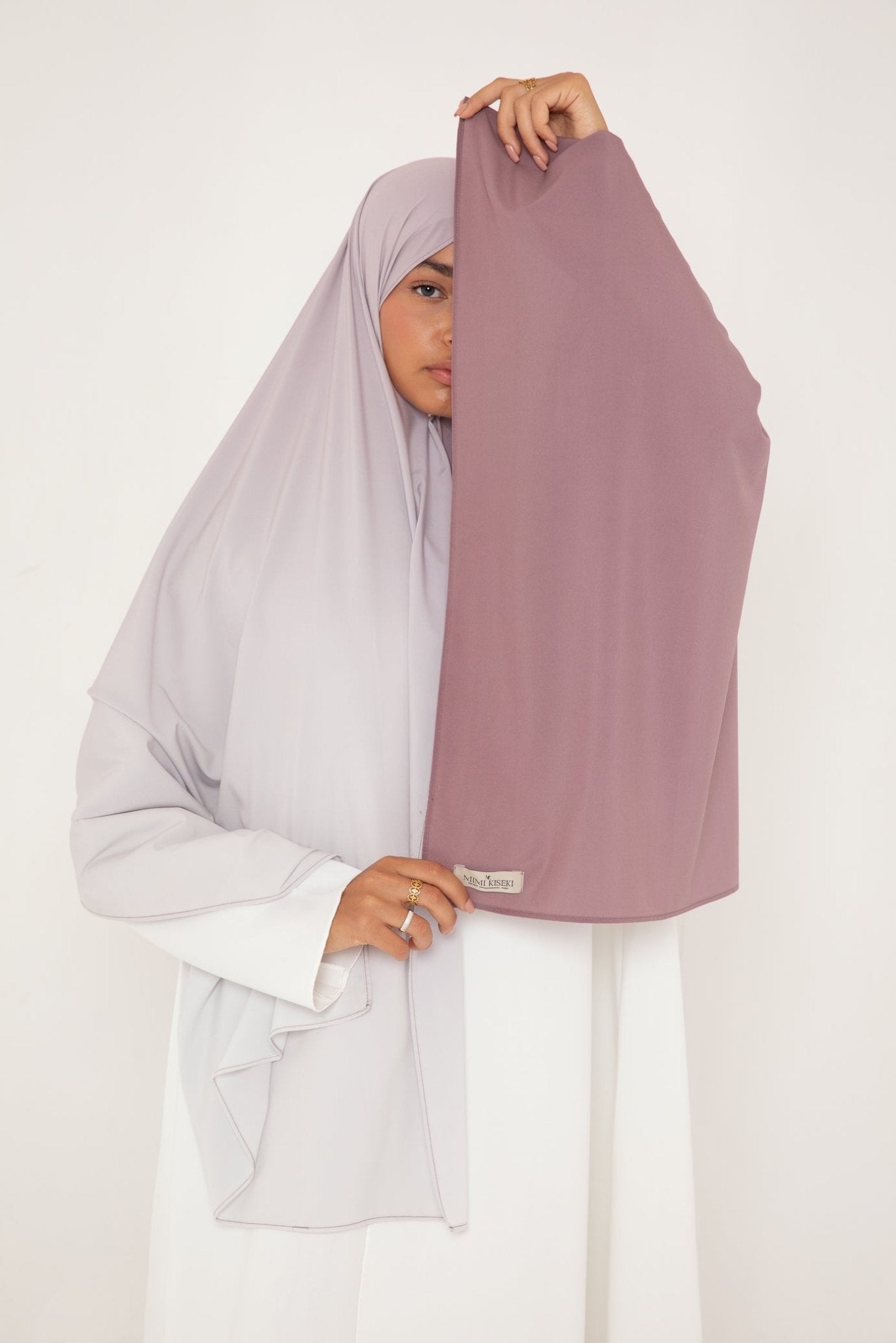 Hijab Dégradé Mauve Doux - Féminité Affirmée, Élégance Inégalée - Mimi Kiseki
