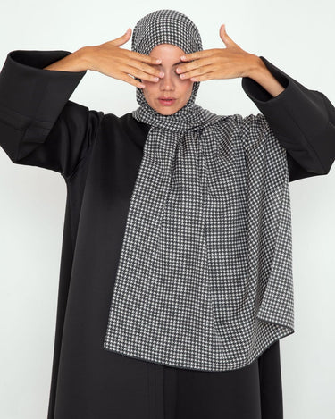 Hijab Infinity Pied - De - Poule - Élégance Classique & Moderne - Mimi Kiseki