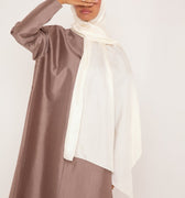 Hijab Origin Écru - Élégance Pure en Soie Mulberry - Mimi Kiseki