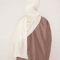 Hijab Origin Écru - Élégance Pure en Soie Mulberry - Mimi Kiseki